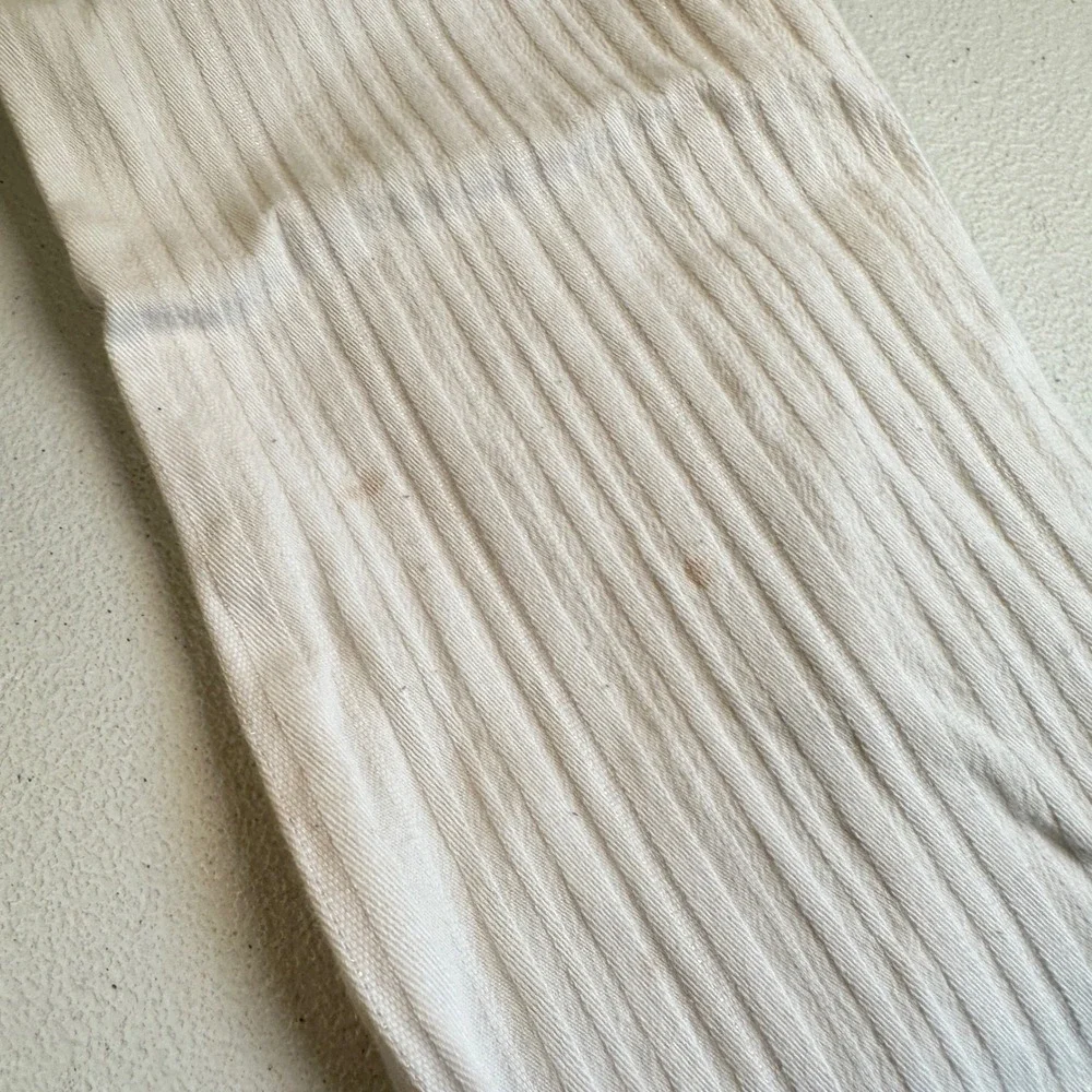 Cheviotto Capri Pants Y2K White Cotton Blend Embroidered Rhinestone Size 27W